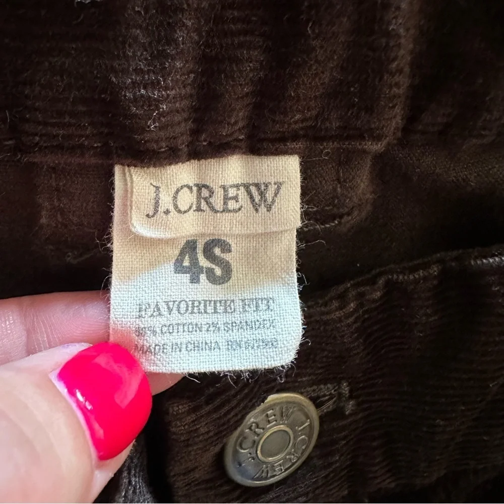 J. Crew | Dark Brown Favorite Fit Corduroy Pants Size 4 Short